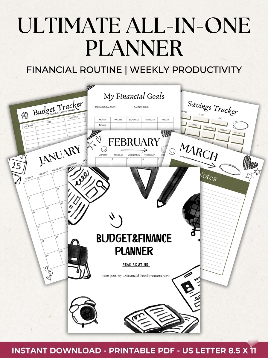 Ultimate Budget & Finance Planner | Printable PDF
