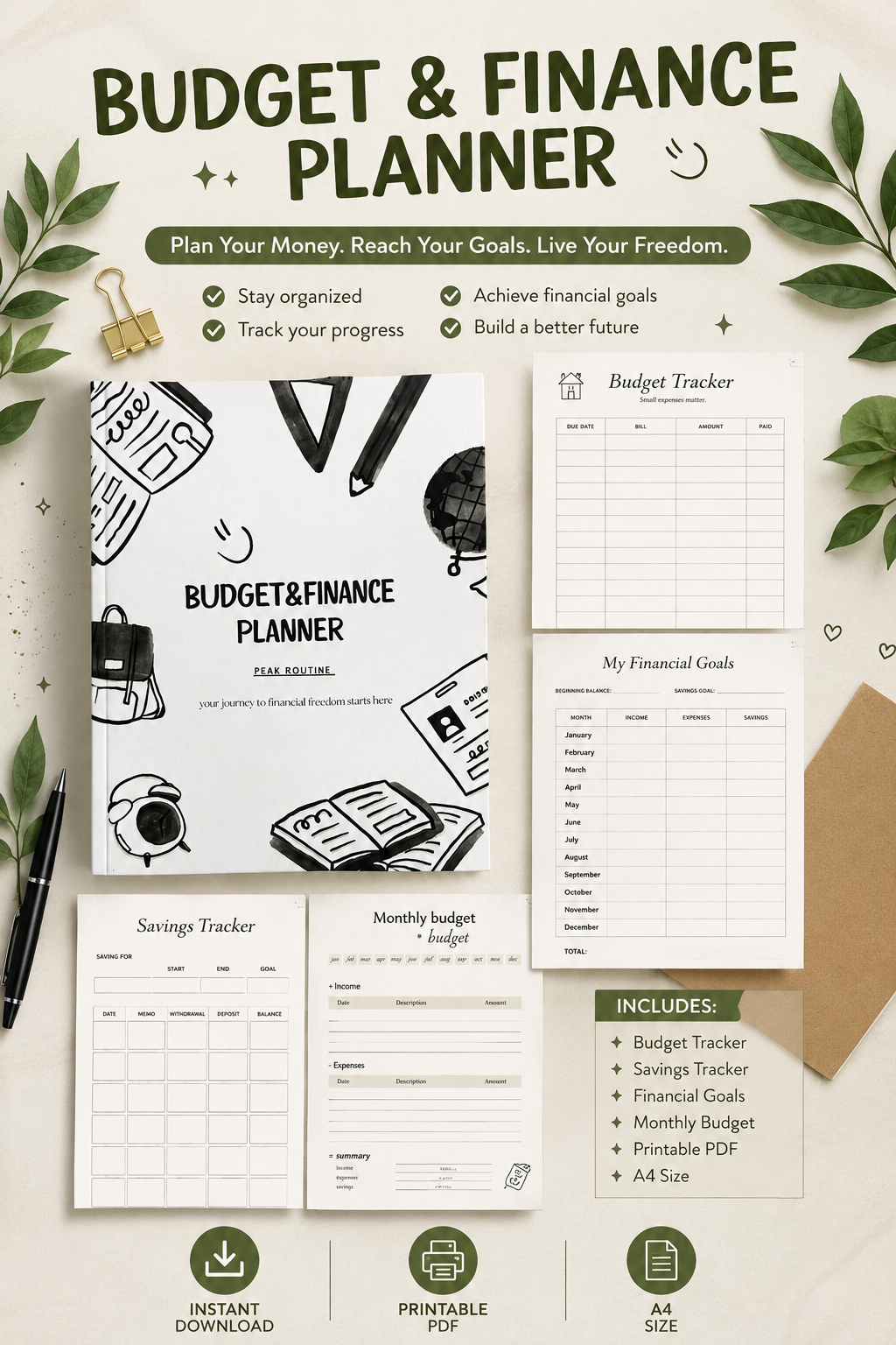 Ultimate Budget & Finance Planner | Printable PDF