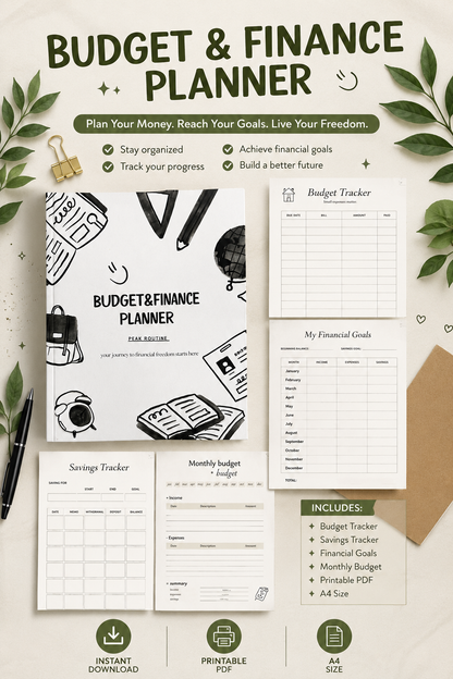 Ultimate Budget & Finance Planner | Printable PDF