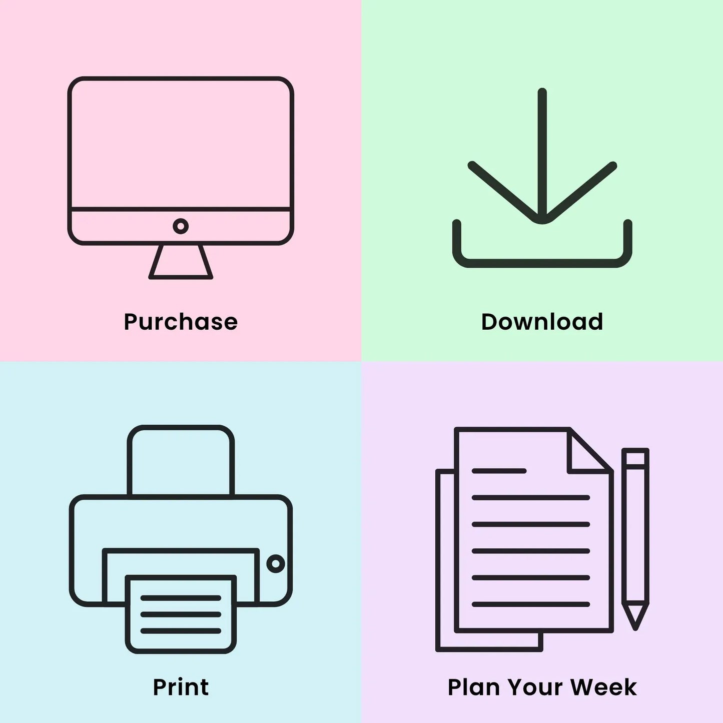All in one planner build discipline , organize your life (Printable Planner)